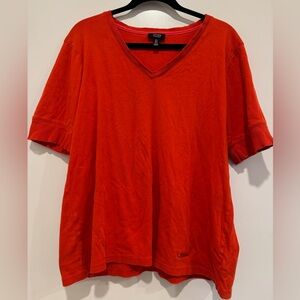 Jones New York Red Short Sleeve Tee
